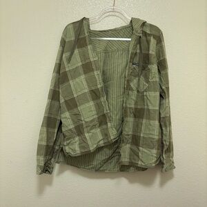 Columbia Olive Plaid Shirt